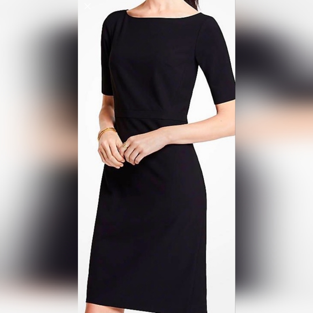 NWOT Ann Taylor Elbow Sleeve Sheath Dress Sz. 2